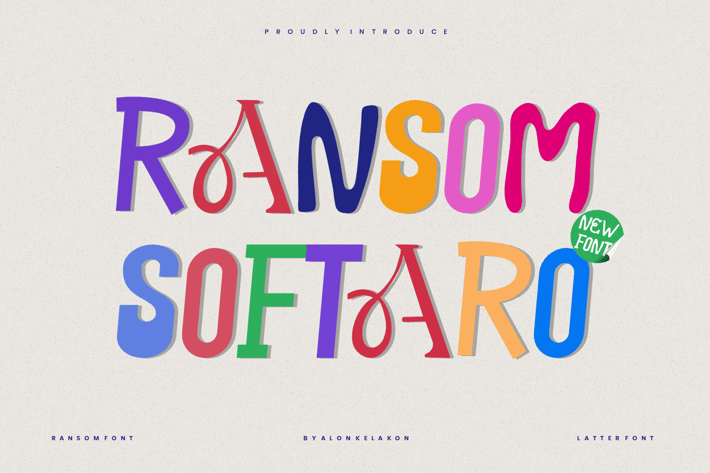 Ransom Softaro - Ransom Letter Cut Font