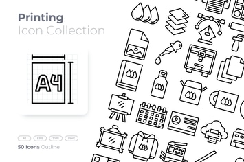 Printing Outline Icon
