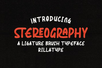 Stereography - Ligature Brush Typeface