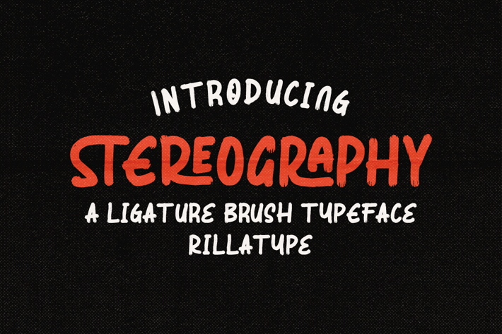 Stereography - Ligature Brush Typeface