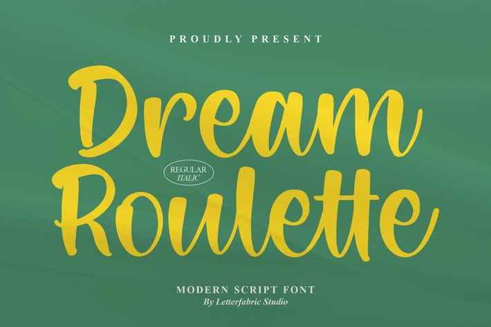 Dream Roulette Modern Script Font