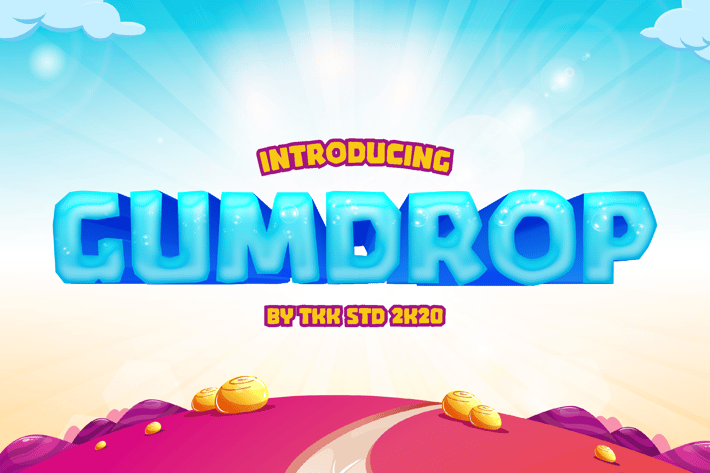 GUMDROP - Block Gaming font