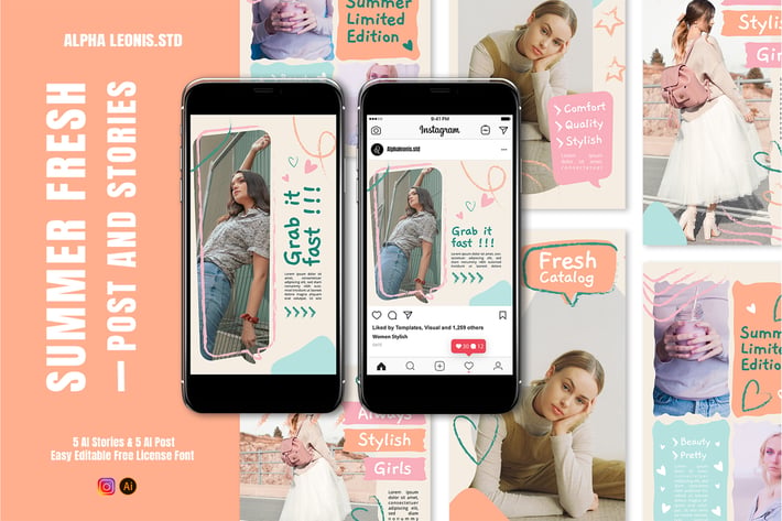 Instagram Templates - Summer Fresh