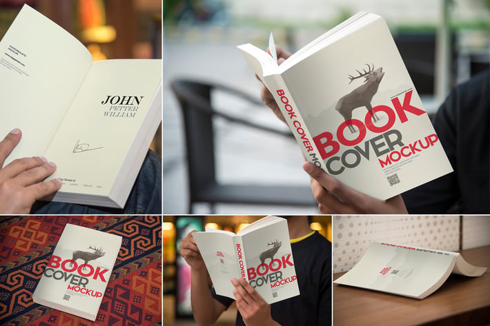 Digest Size Book Mockups