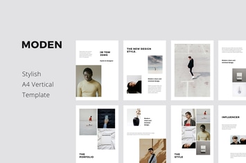 MODEN - A4 Vertical Powerpoint Style Template