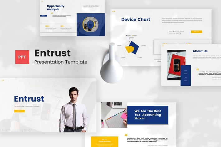 Entrust - Tax Accounting PowerPoint Template