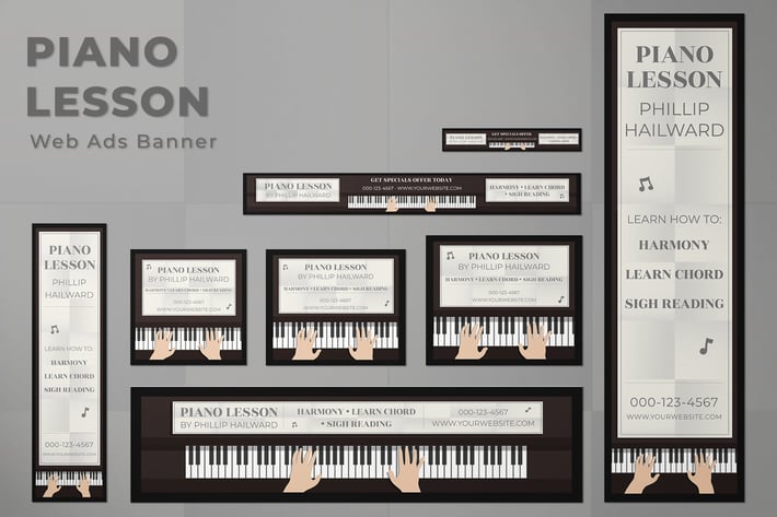Web Ads Banners - Piano Lesson