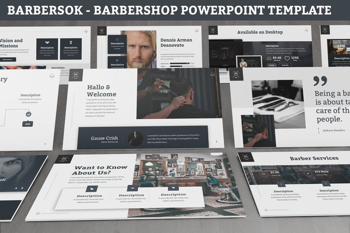 Barbersok - Barbershop Powerpoint Template