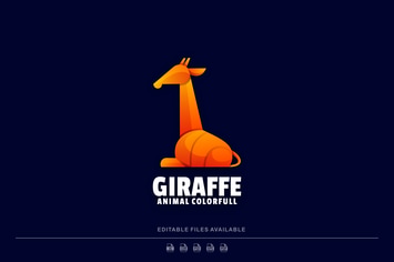 Giraffe Gradient Colorful Logo