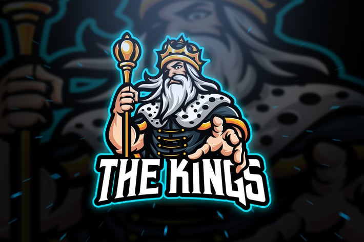 The King Sport and Esport Logo Template