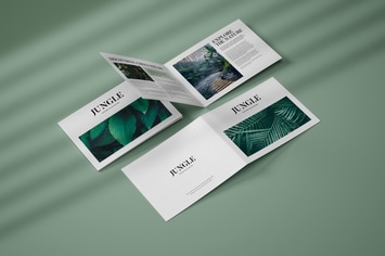 Horizontal Bifold Brochure Mockup