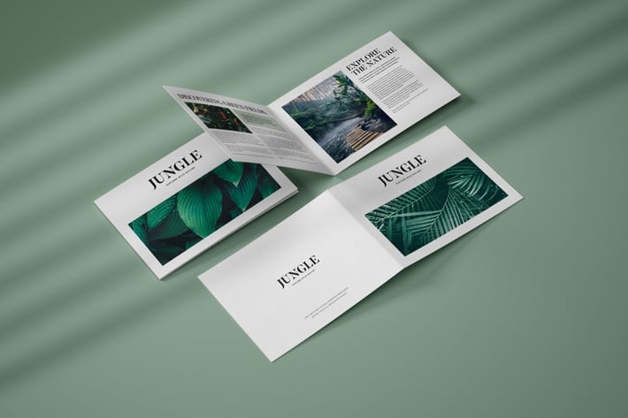Horizontal Bifold Brochure Mockup
