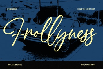 Frollyness Signature Script Font