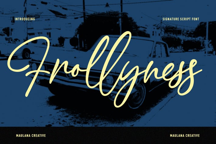 Frollyness Signature Script Font