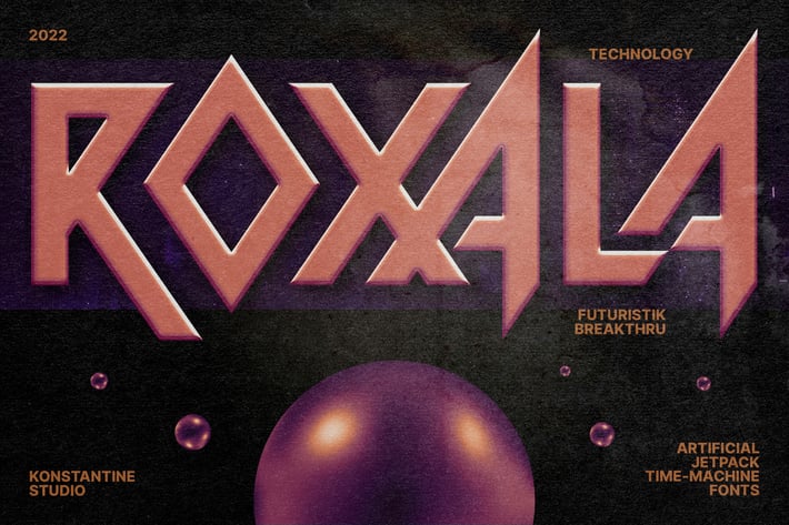 Roxala - Futuristic Breakthrough Fonts