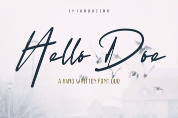 Hello Doe - Handwritten Font Duo