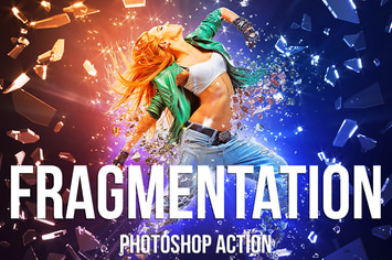 Fragmentation - Shattered Glass Photoshop Action