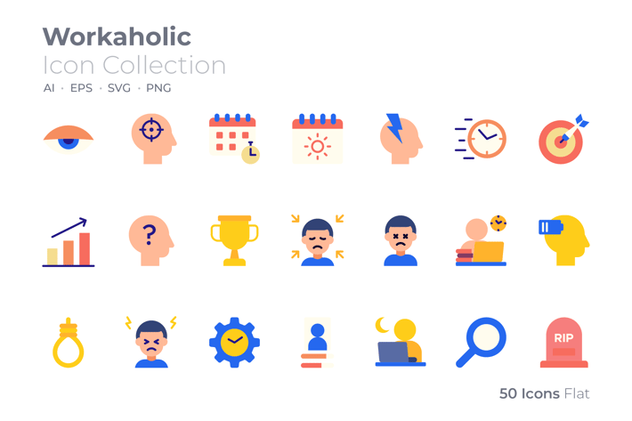 Workaholic Color Icon