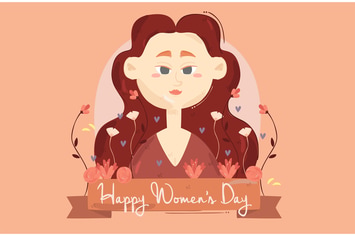Women's Day Floral Background Illustration
