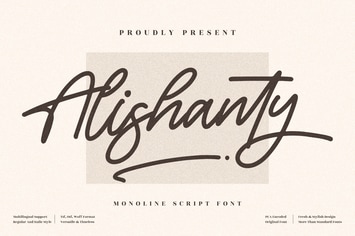 Alishanty Monoline Signature Font