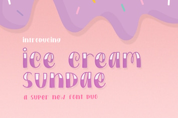Ice Cream Sundae Font Duo