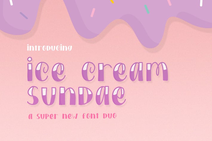 Ice Cream Sundae Font Duo