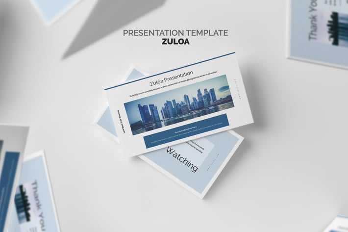 Zuloa : Blue Color Business Profile Powerpoint