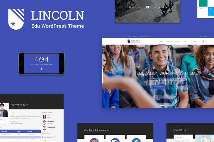 Lincoln | Educational Material Design PSD Theme