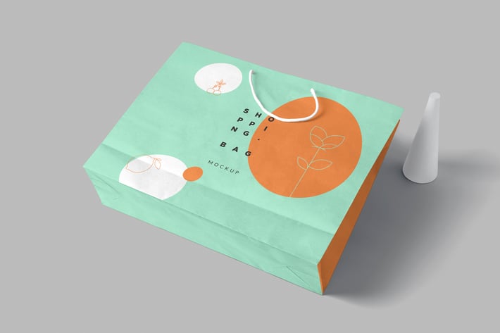 4 Paper Shopping Bag Mockups