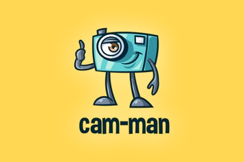 Cartoon Camera Mascot Photography & Media Logo