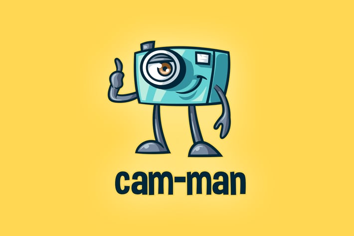 Cartoon Camera Mascot Photography & Media Logo