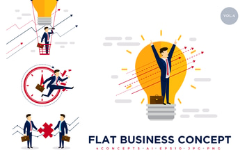 Business Concept Vector Illustration Set 4