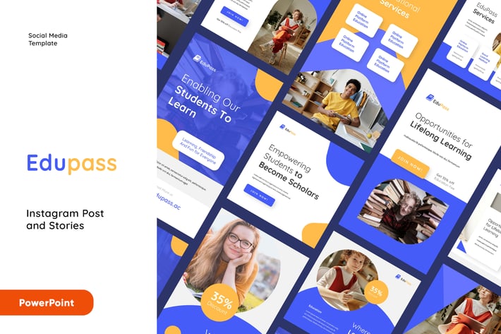 Education Instagram Post and Stories Powerpoint
