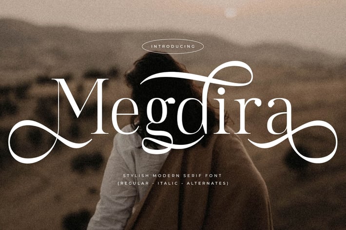 Megdira Stylish Modern Serif Font