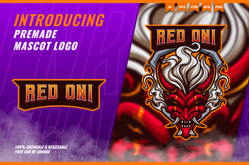 Devil Oni - Mascot Esport Logo Template