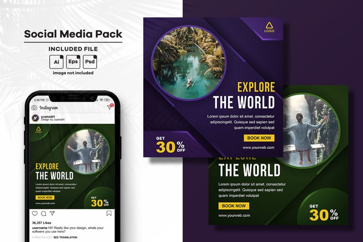 Travel Social Media Post Template