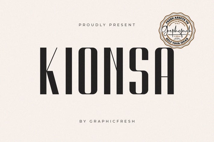 Kionsa - An Ultra Condensed Font