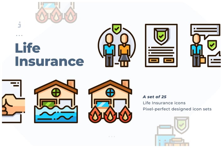 25 Insurance Icon set