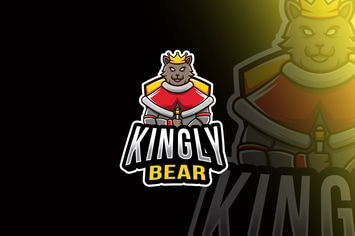 Kingly Bear Esport Logo Template