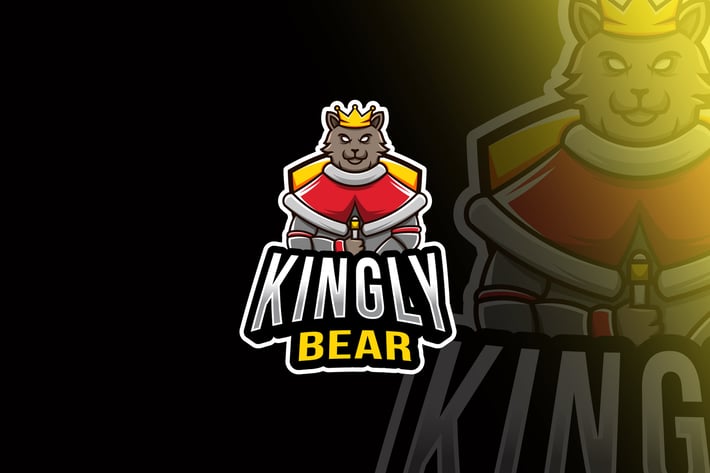 Kingly Bear Esport Logo Template