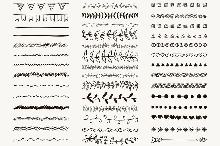 Separate Dividers. Vector, PNG, JPG