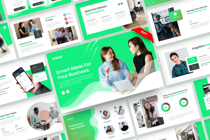 Upwise - Startup Business PowerPoint Template