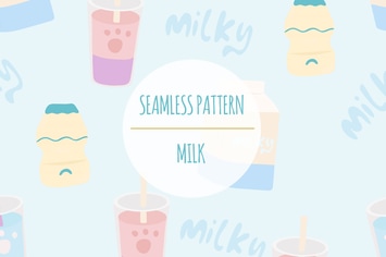 Milk – Seamless Pattern