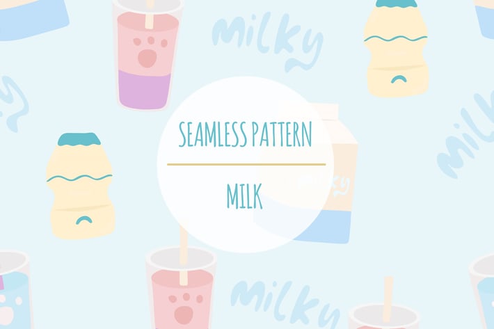Milk – Seamless Pattern