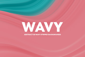 Abstract 3D Wavy Striped Backgrounds