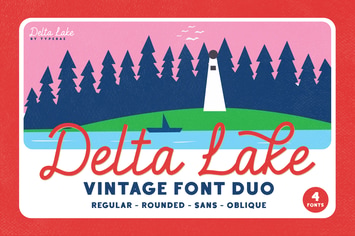 Delta Lake - Vintage Script Font Duo