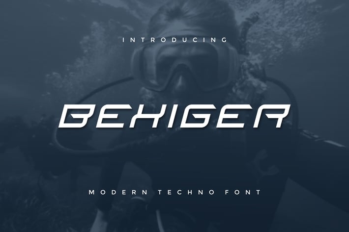 Bexiger - Modern Techno Sport Font