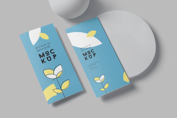 2 Fold DL Size Brochure Mockups