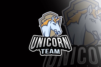Unicorn Team Esport Logo Template