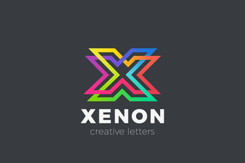 Letter X Logo design Linear Infinite